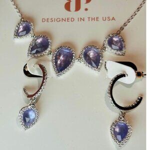 Bomb Party Genuine Mother of Pearl Necklace Earrings Set RBP6880 New